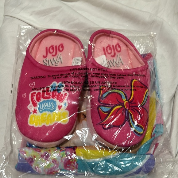 Nichelodeon JoJo Siwa 7/8 nightgown underwear slip on slippers bundle nwt - Picture 2 of 16